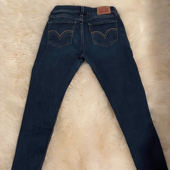Levi's 535 Super Skinny Dark Wash Jeans - Picture 3 of 5